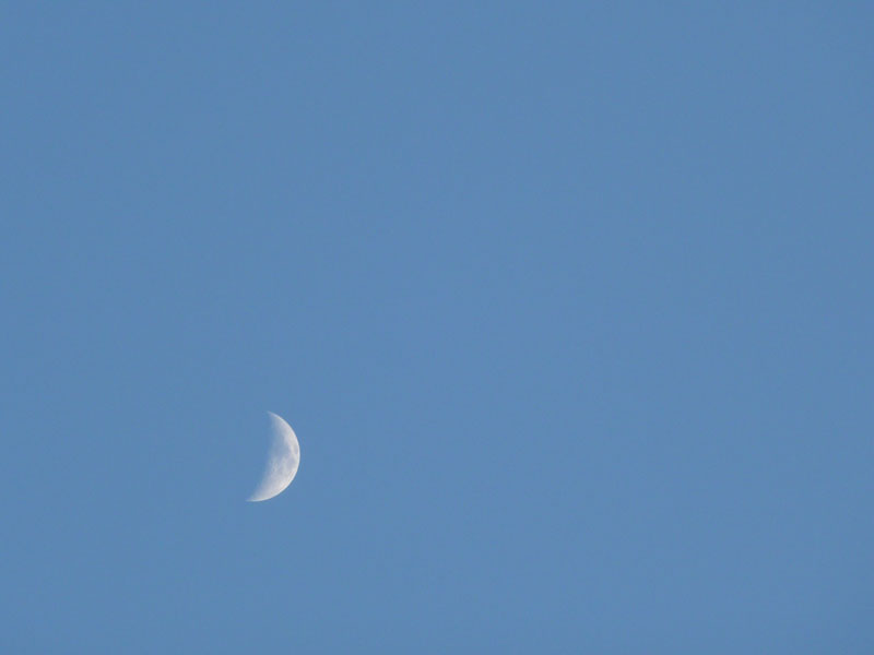 Moon over Pendle Hill